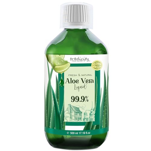 Aloe Vera Puro Liquido, 100% Natural BIO, Hidratante, Calmante Y Reparador, Tónico y Limpiador Facial, After-Sun, Depilación y Afeitado, Serum Anti Edad 500 ml