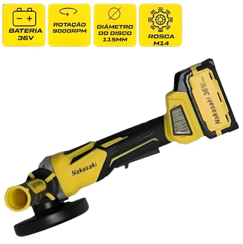 Esmerilhadeira Lixadeira Angular A Bateria Brushless 36v