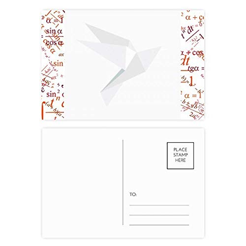 Carte postale merci lot de 20 avec pigeon géométrique pour cadeaux