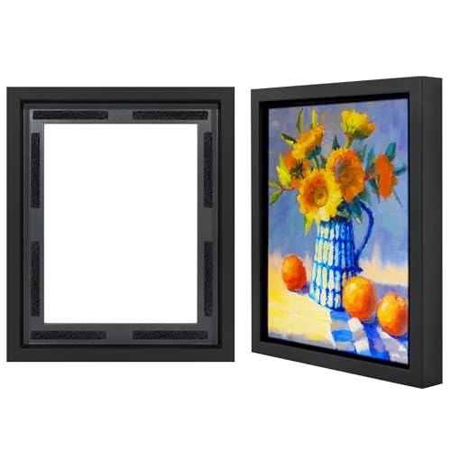 Americanflat 8x10 Canvas Floating Frame - Engineered Wood - Black