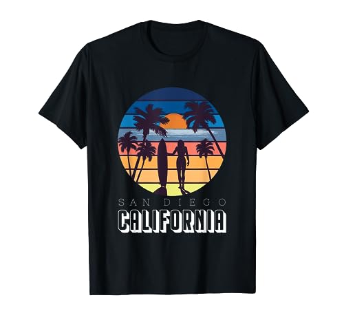 Beach Surfing California San Diego Family Vacation Summer T-Shirt