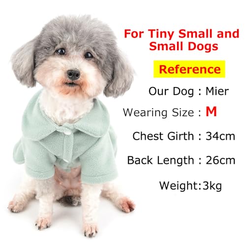 Zunea Vestidos de inverno para cães pequenos menina macio quente doce filhote de cachorro vestido de