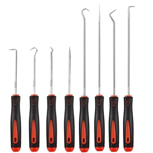 RVIFY Demontage Werkzeug Set 8-teiliges langes und kurzes Pick and Hook-Set, Auto-Öldichtungsschraubendreher, für Herausziehen und Entfernen des Werkzeugs für O-Ring-Dichtungen Radlagerwerkzeuge(13)
