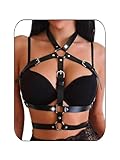CLOACE Leather Body Harness Belts Black Caged Bra Rave Fashion Jewelry for Women