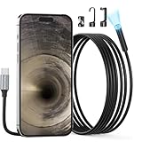 USB C Endoscope Camera with Light, Teslong 1080P HD Borescope Inspection Camera with 8 LED Lights, 16.5FT Flexible Snake Cam Scope Probe, Fiber Optic Cam Compatible with iPhone 15, Android Phone
