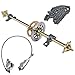TJHSM 44 Rear Live Axle Assembly Kit Rear Axle Pillow Blocks Sprocket Brake Disc Wheel Hubs Replacement for DIY Go Kart ATV Quad and Drift Trikes