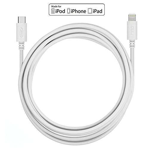 RND MFi Certified USB-C to Lightning 6ft Cable (6-Pack) for iPhone, iPad (Pro, Air, Mini) and iPod (6 Feet/1.8M/White)