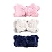 Produktbild Gobesty Bowknot Haarbänder, 3 Stücke Make-up Stirnband Flanell Elastic Headwear Frauen Mädchen Kosmetik Haarband für Spa Gesichtsreinigung Gesichtspflege