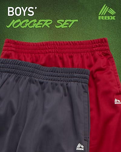 Image of RBX Boys' Sweatpants - Active Tricot Joggers Warm-Up Track Pants (2 Pack)