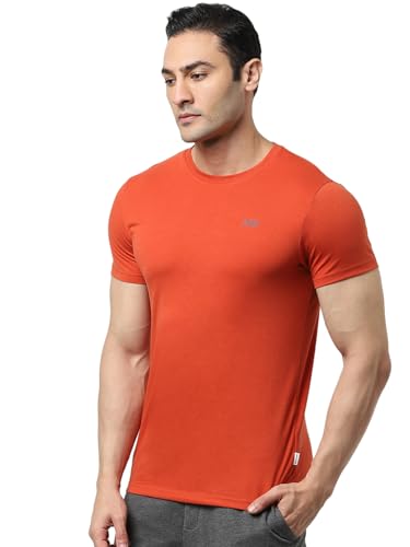 Image of Jack & Jones Men Cotton Round Neck Slim Fit Casual T-Shirt