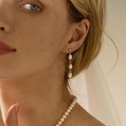 Pearl-Earrings-for-Women-Dainty-Gold-Pearl-Drop-Dangle-Earrings-Hypoallergenic-Pearl-stud-Earrings-Wedding-Jewelry-Gift-for-Women