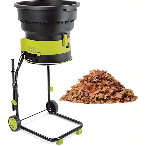 AiODiO Broyeur de Feuilles de Jardin, broyeur de Feuilles sans Lame, broyeur de Feuilles électrique sans Lame, Moteur 8 000 TR/Min, pour Le Nettoyage et Le compostage du Jardin Nopowerline