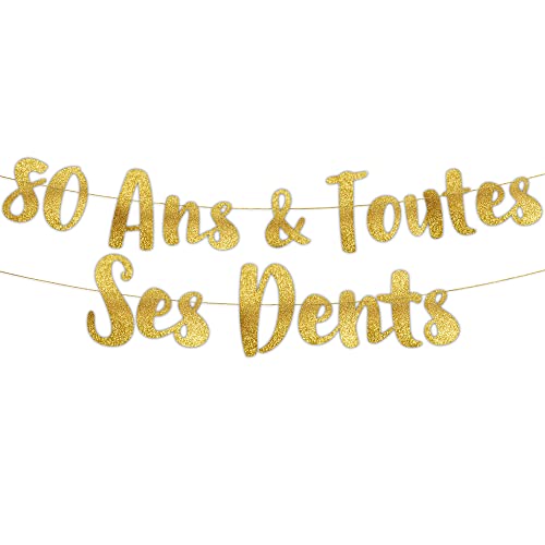 Guirlande Brillante Joyeux Anniversaire - 80 Ans et Toutes Ses Dents - Décorations, Cadeaux, Accessoires et Articles de Fête d’Anniversaire Cover