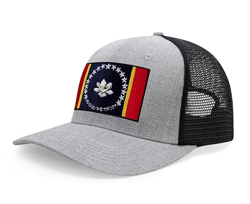 Image of International Tie State Hat for Men and Women, Adjustable Snapback Trucker Baseball Cap with Embroidered Patch