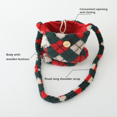 Kids Winter Beret Hat & Crossbody Bag Set, 2-6 Yes Soft Plush Beret, Windproof, Fuzzy Fluffy Warm,Plush Beret Hat4