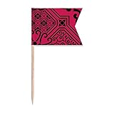 Style Japonais Lignes bight modèle Chinois en Asie Gâteau de fête, Plaque de Fromage marquée avec Un Cure - dent