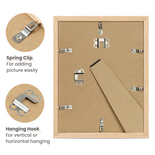 Image of upsimples 8.5 By 11 Picture Frame Solid Wooden, Nursery Decor, 1Pcs Natural
