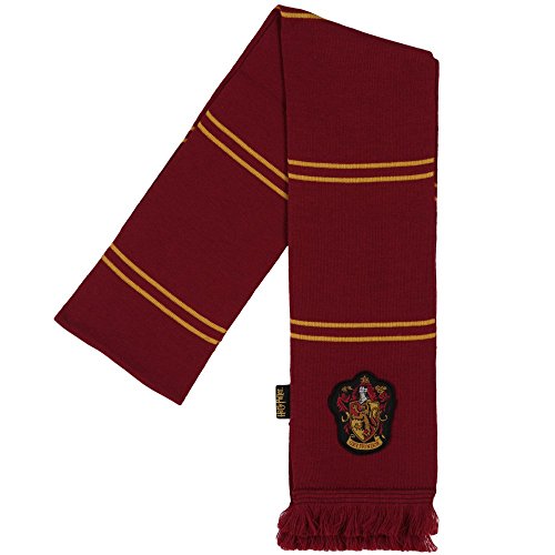 Harry Potter Gryffindor House Color And Crest Striped Acrylic Scarf #TOP22