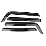 Window Visor Fits 2005-2009 Hummer H3 | Slim Style Dark Smoke 4PC Set Acrylic by IKON MOTORSPORTS | 2006 2007 2008