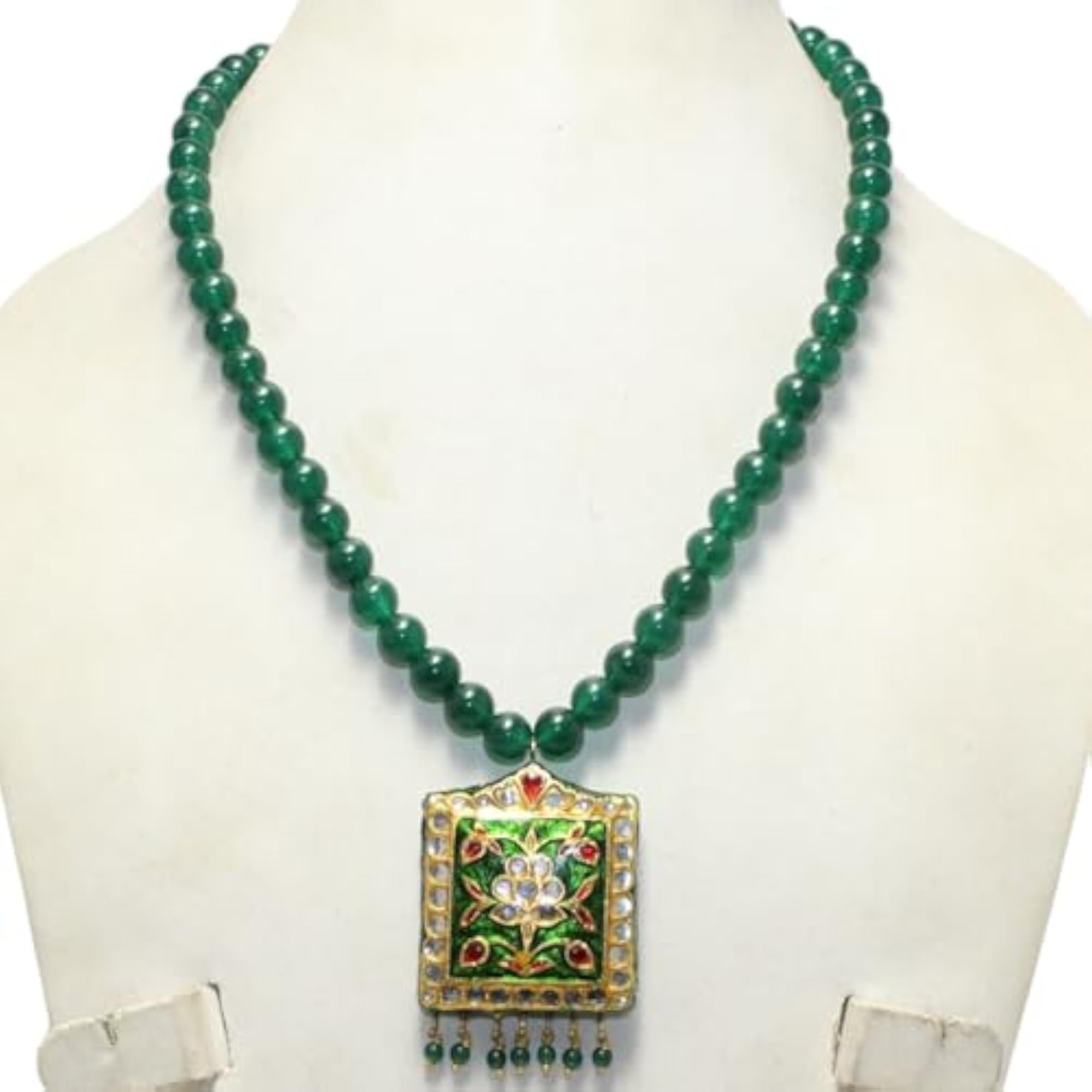 Women's Wedding Beaded Wax Pendant Necklace
