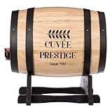 Paris Prix Secret de Gourmet - Distributeur de Vin Tonneau 5,5L Naturel