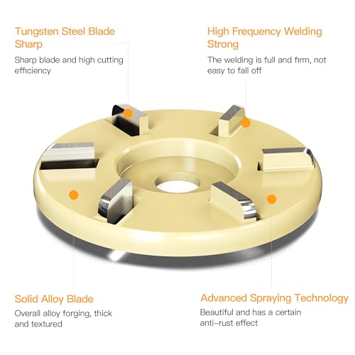 HUHAO Wood Carving Disc 6 Teeth Chainsaw Mill Cutter,Angle Grg Wheel Wood Carving Disc,Electric Wood Carving Tools, Angle Grinder Accessories Wood Carving Tools,16mm Carving Shaping Disk