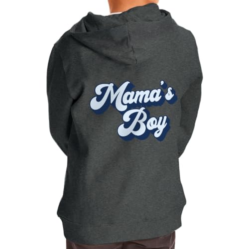 Mama's Boy Retro Toddler Full-Zip Hoodie - Cute Design for Boys - Cute Clothing
