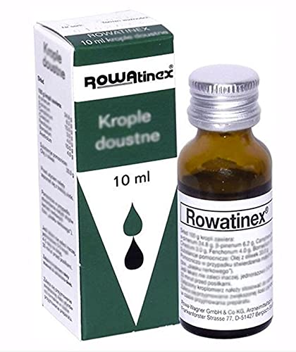 Rowatinex Gouttes de 20 ml (2 x 10 ml). Fabriqué en Autriche/Allemagne. Distribution polonaise.