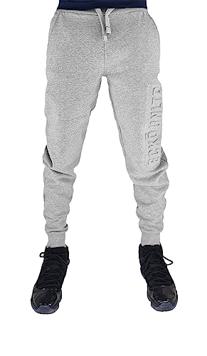 Pantalon de jogging en coton homme confortable couleur noir et gris