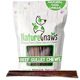 Nature Gnaws Beef Gullet Chews for Large Dogs 9-10