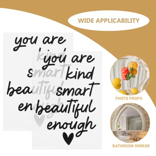Stickers reflectantes con frases positivas para baño 2 pzas miniatura 3