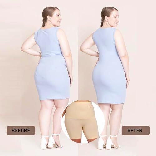 Image of FIT PICK Tummy Tucker Women Shapewear for Women Tummy Control High Waist Body Shapewear with Anti Rolling Comfortable, Breathable Seamless Body Shaper (Small-Medium) Beige