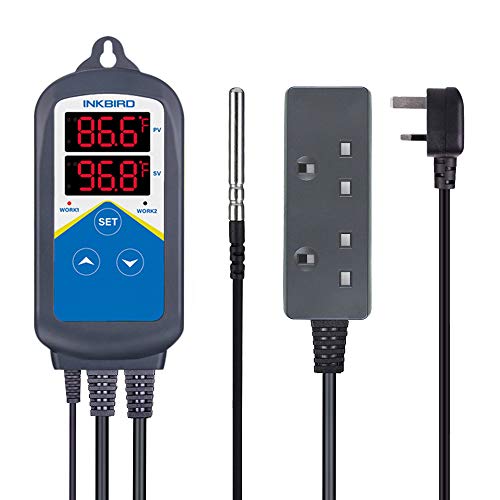 Image of Inkbird ITC-306T Heating Temperature Controller Heating Thermostat Without Cooling Control Digital Timer Controller Dual Relays 24-hour Day Night Cycle Timer (ITC-306)