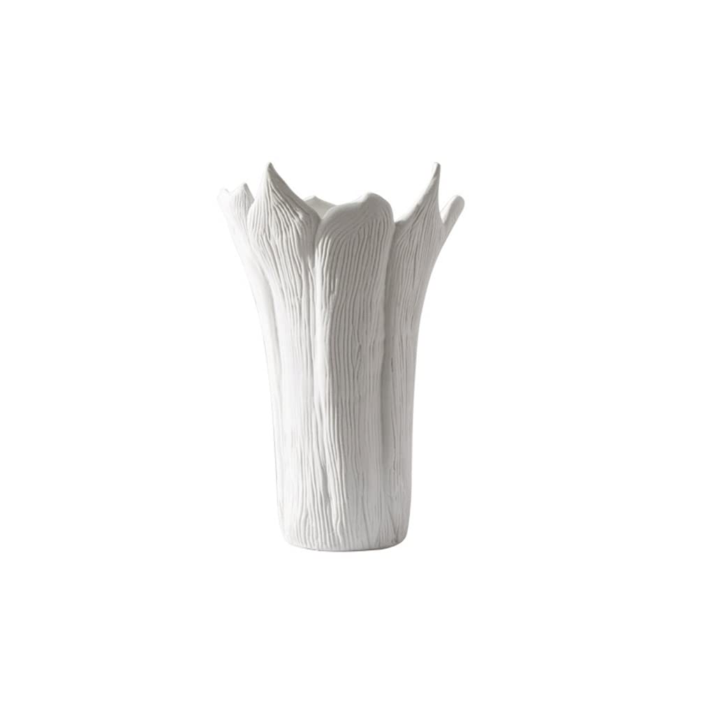 Vase en céramique moderne pour meuble TV et bouquet de fleurs séchées