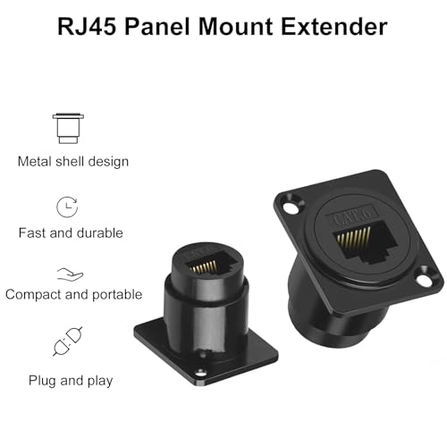 Poyiccot conector RJ45 para panel, pack 2 unidades miniatura 5