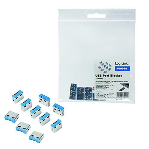 LogiLink USB Port Blocker Lock grey 10x Schlösser, Gray - Image 4