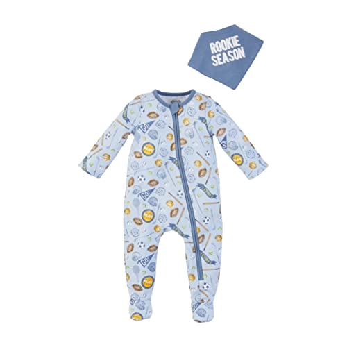 Image of Mud Pie Baby Boy Sleeper & Bib Set