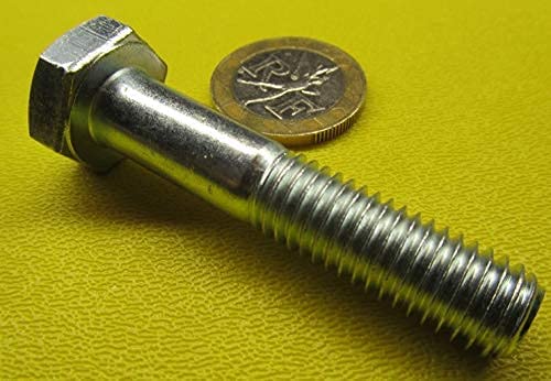 Class 10.9 Zinc Steel Hex Bolts PT M10 x 1.5 mm x 50 mm Long 25 pcs