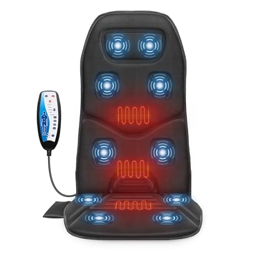 COMFIER Back Massager for Chair – Upgraded Vibration Chair Massager, Deep Tissue Back Massager for Pain Relief, Massage Chair Pad with Graphene Heating,Gifts for Dad Mom Men Women