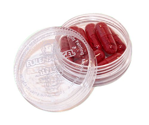 Eulenspiegel 405307 - Cápsulas de gelatina de sangre con polvo de sangre falsa, 8 piezas, sangre de teatro, sangre de película