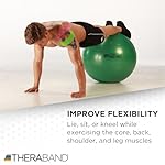 THERABAND Pro Series Exercise Ball, 26" Green Stability Trainer for 5'7"–6'1" Users, Anti-Burst Yoga & Pilates Ball, Balance & Core Trainer, For Athletes Fitness at Gym & Home - Image 5
