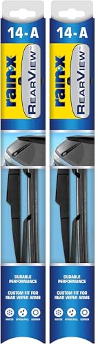 Image of Rain-X 850026 RearView 14-A Rear Wiper Blade, 14 Inch Composite Rear Wiper Blade, Fits Rock Lock 2 (Pack Of 2), Automotive Replacement Wiper Blades That Meet Or Exceed OEM Quality And Design Standards
