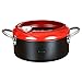 muuunann Patelnia z termometrem Tempura Fryer Pot, Mini Deep Fry Path with Outdrover Mini Głęboka patelnia z patelnią do smarowania oleju 8 w