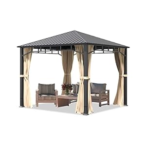 TOOLPORT Gartenpavillon Sunset 3x3m Champagner