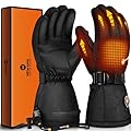 MewaMaA Heated Gloves for Men Women 7.4V Battery Rechargeable Heated Ski Gloves Touchscreen Waterproof Electric Heated Gloves for Winter Outdoor Work Skiing Hiking Camping