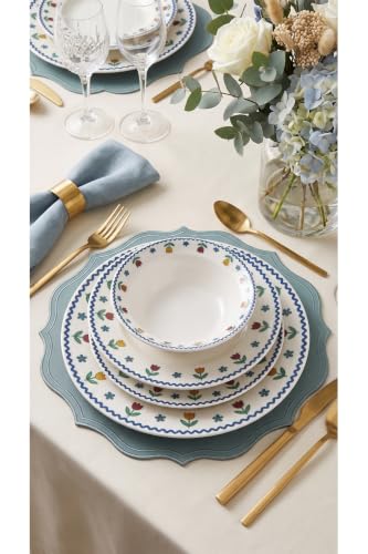 Tulipe 24 Parça Porselen Yemek Takımı, Çok Renkli, CKR4807