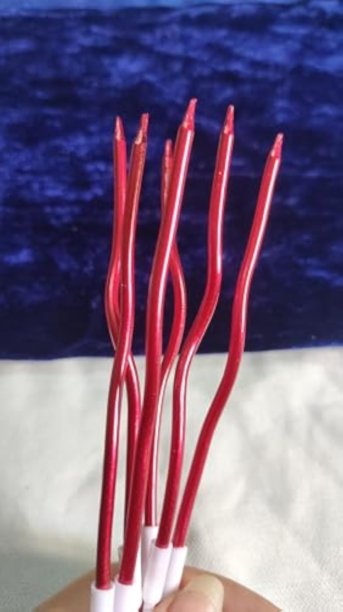 Red Spiral Taper Candle, Decorative Twisted Candle for Romantic Dinners
