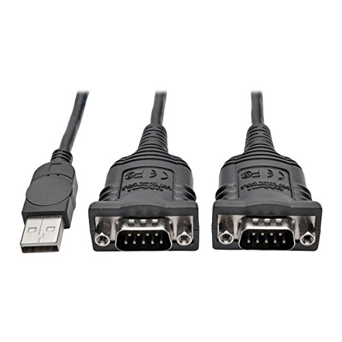 Tripp Lite 6ft 2-Port USB to DB9/ RS 232 Serial Adapter Cable FTDI, COM Retention M/M 6' (U209-006-2)