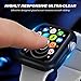 ORIbox Ultra Thin Case Compatible with Apple Watch Series 6, Apple Watch Series 5, Apple Watch Series 4, Apple Watch SE, TPU HD Full Protective Case,Black,F3000001