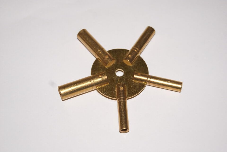 Generic Tools and Replacement for Clock. Solid Brass 5-Prong Key Sizes 4.6.8.10.12 New Parts